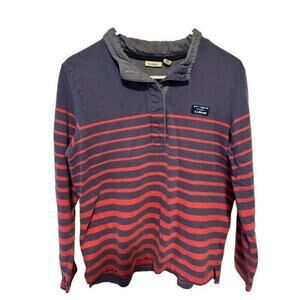 L.L. Bean Vintage Striped‎ Crewneck Sweatshirt  Size Large
